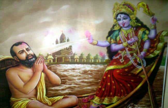 Ram Krishna Paramhansa with Goddess Kali